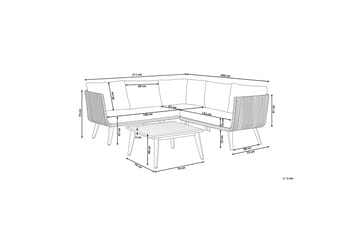 Alcamo Loungegrupp Utomhus - Grå - Utemöbler & utemiljö - Loungemöbler - Loungeset & loungegrupp