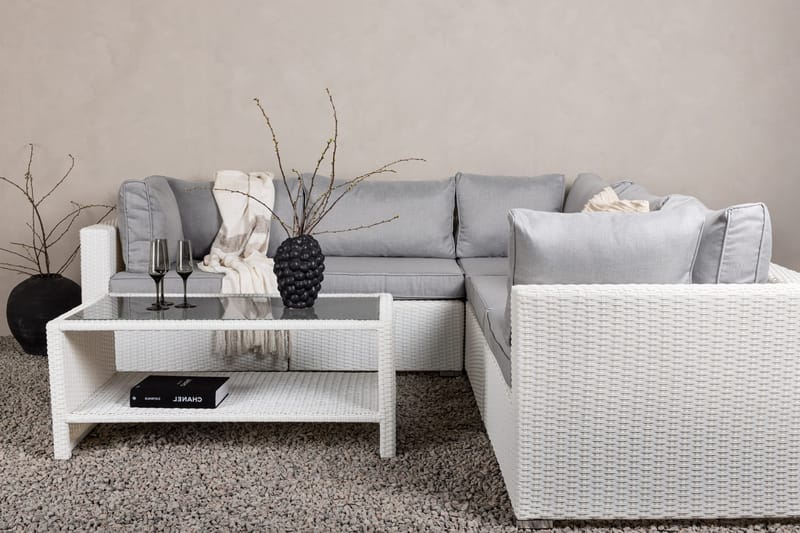 Amazon Loungesoffa Utomhus - Grå/Vit - Utemöbler & utemiljö - Loungemöbler - Loungeset & loungegrupp