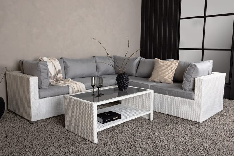 Amazon Loungesoffa Utomhus - Grå/Vit - Utemöbler & utemiljö - Loungemöbler - Loungeset & loungegrupp