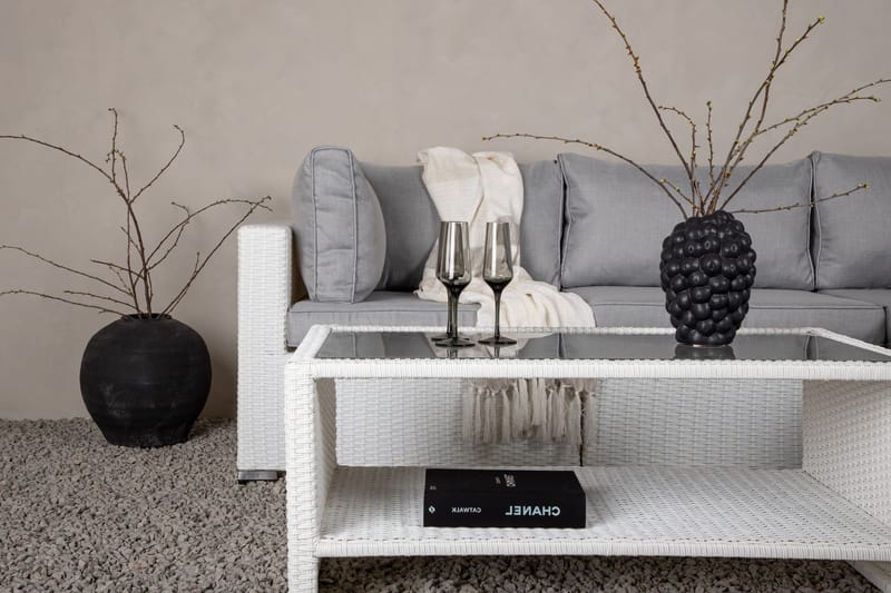 Amazon Loungesoffa Utomhus - Grå/Vit - Utemöbler & utemiljö - Loungemöbler - Loungeset & loungegrupp