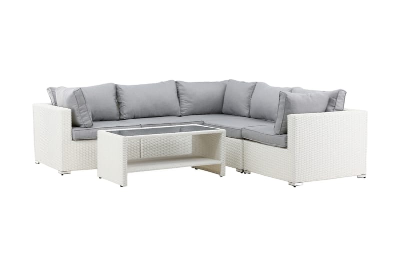 Amazon Loungesoffa Utomhus - Grå/Vit - Utemöbler & utemiljö - Loungemöbler - Loungeset & loungegrupp