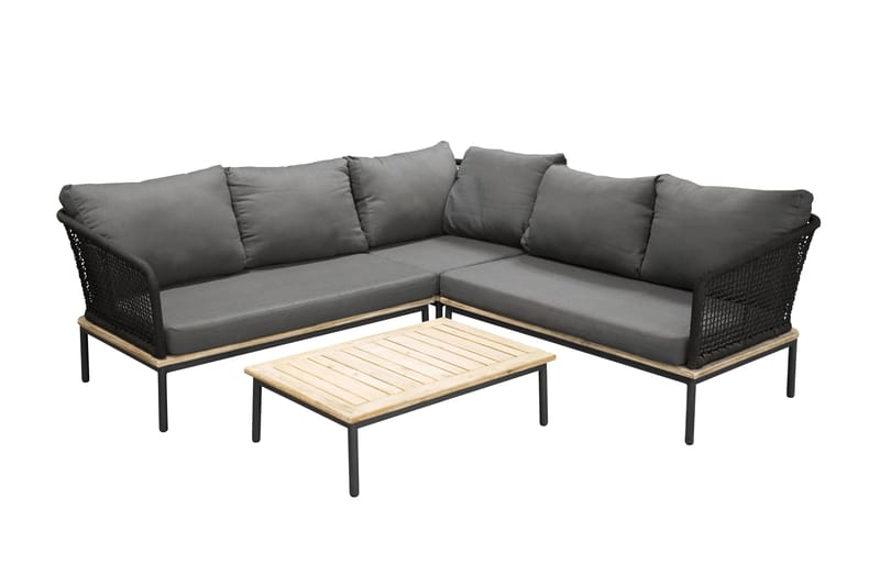 Andorra Hörnsoffa Utomhus - Svart/Grå - Utemöbler & utemiljö - Loungemöbler - Loungeset & loungegrupp