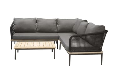 Andorra Hörnsoffa Utomhus - Svart/Grå - Utemöbler & utemiljö - Loungemöbler - Loungeset & loungegrupp