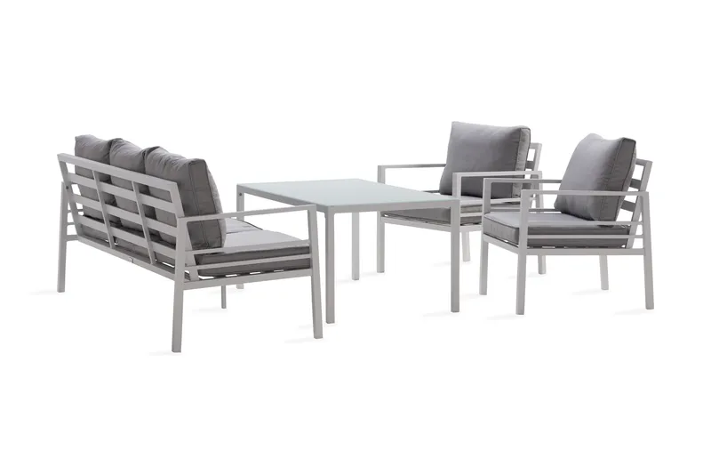 Ariany Soffgrupp - Vit / Gråa dynor - Utemöbler & utemiljö - Loungemöbler - Loungeset & loungegrupp