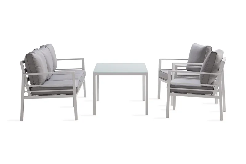 Ariany Soffgrupp - Vit / Gråa dynor - Utemöbler & utemiljö - Loungemöbler - Loungeset & loungegrupp
