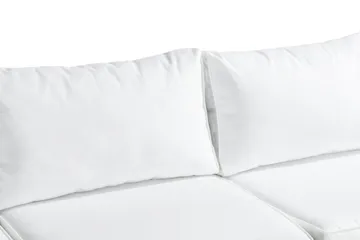 Bahamas Liten Loungegrupp Utomhus - 3-sits Litet Loungeset i Konstrotting för Uteplats och Balkong - Svart / Vita dynor - Utemöbler & utemiljö - Loungemöbler - Loungeset & loungegrupp