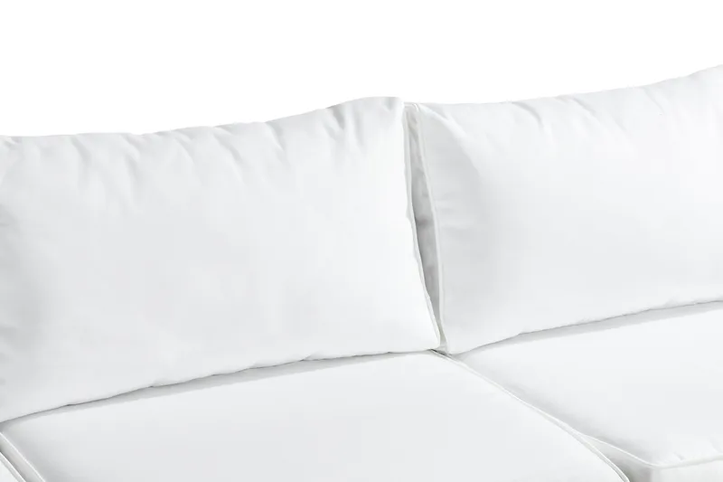 Bahamas Liten Loungegrupp Utomhus - 3-sits Litet Loungeset i Konstrotting för Uteplats och Balkong - Svart / Vita dynor - Utemöbler & utemiljö - Loungemöbler - Loungeset & loungegrupp