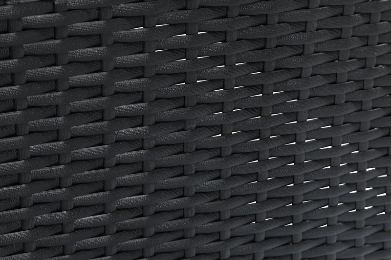 Bahamas Liten loungegrupp utomhus - Soffgrupp till balkong 3-sits Litet loungeset konstrotting utemöbler - Svart / Vita dynor - Utemöbler & utemiljö - Loungemöbler - Loungeset & loungegrupp