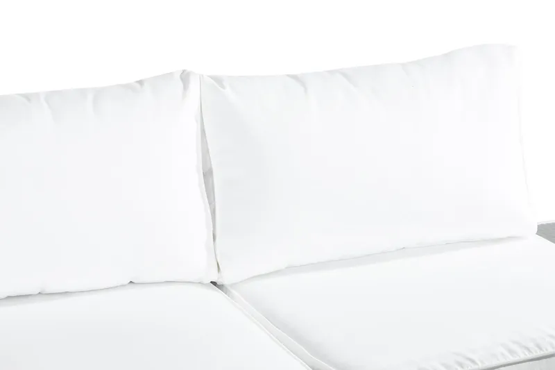 Bahamas Liten loungegrupp utomhus - Soffgrupp till balkong 3-sits Litet loungeset konstrotting utemöbler - Svart / Vita dynor - Utemöbler & utemiljö - Loungemöbler - Loungeset & loungegrupp