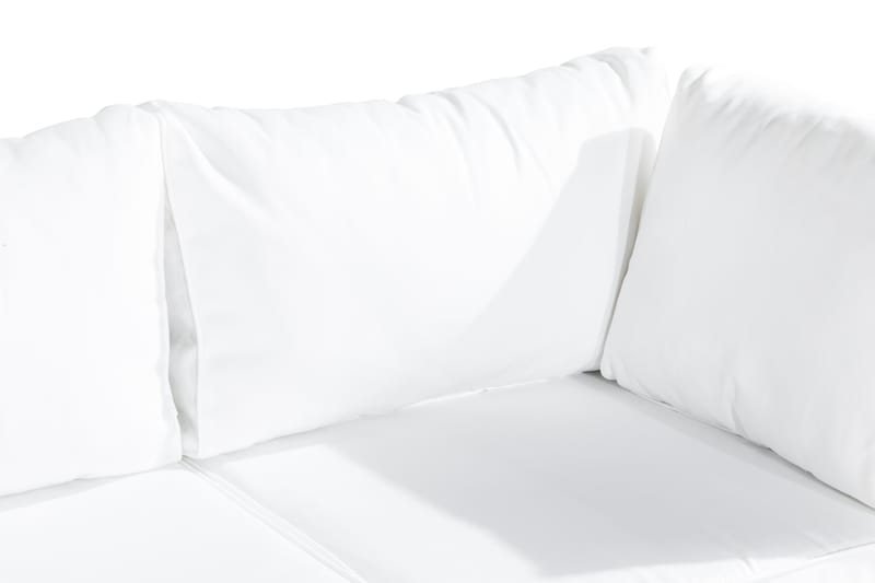 Bahamas Loungegrupp Utomhus - 4-sits Konstrotting Utemöbler Loungeset för Uteplats - Beige / Vita dynor - Utemöbler & utemiljö - Loungemöbler - Loungeset & loungegrupp
