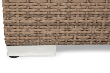 Bahamas Loungegrupp Utomhus - 4-sits Konstrotting Utemöbler Loungeset för Uteplats och Trädgård - Beige / Vita dynor - Utemöbler & utemiljö - Loungemöbler - Loungeset & loungegrupp