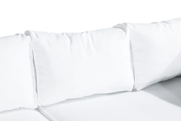 Bahamas Loungegrupp utomhus - Soffgrupp till terrass 5-sits - Loungeset konstrotting utemöbler - Svart / Vita dynor - Utemöbler & utemiljö - Loungemöbler - Loungeset & loungegrupp