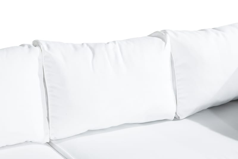 Bahamas Loungegrupp utomhus - Soffgrupp till terrass 5-sits - Loungeset konstrotting utemöbler - Svart / Vita dynor - Utemöbler & utemiljö - Loungemöbler - Loungeset & loungegrupp
