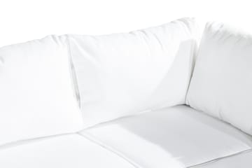 Bahamas Loungegrupp utomhus - Soffgrupp till trädgård 5-sits - Loungeset konstrotting utemöbler - Beige / Brun med vita dynor - Utemöbler & utemiljö - Loungemöbler - Loungeset & loungegrupp