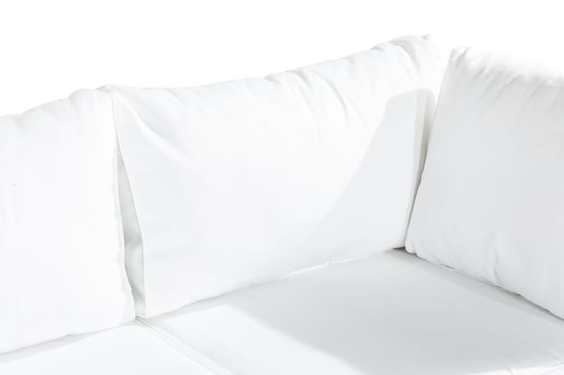 Bahamas Loungegrupp utomhus - Soffgrupp till trädgård 5-sits - Loungeset konstrotting utemöbler - Beige / Sand / Vit dyna - Utemöbler & utemiljö - Loungemöbler - Loungeset & loungegrupp
