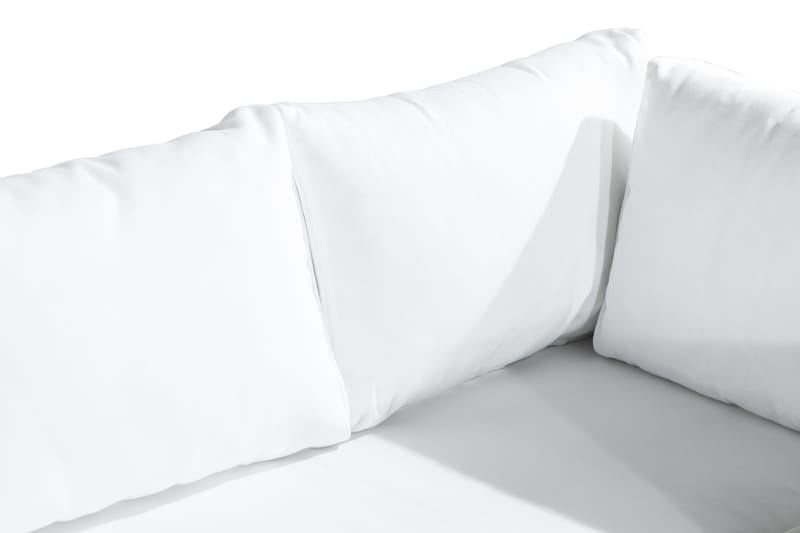 Bahamas Stor Loungegrupp Utomhus - 6-sits Konstrotting Utemöbler Loungeset med Utefåtölj för Uteplats och Trädgård - Beige / Vita dynor / Glas - Utemöbler & utemiljö - Loungemöbler - Loungeset & loungegrupp