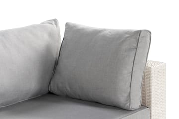 Bahamas Stor loungegrupp utomhus - Soffgrupp till uteplats 6-sits - Loungeset konstrotting utemöbler - Beige / Gråa dynor - Utemöbler & utemiljö - Loungemöbler - Loungeset & loungegrupp