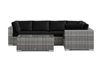Bahamas utomhus hörnsoffa 5-sits vändbar med bord - Grå - Utemöbler & utemiljö - Loungemöbler - Loungeset & loungegrupp