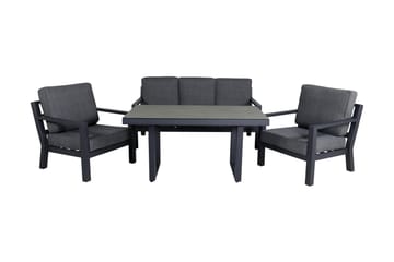 Barcelona Loungegrupp Svart - Venture Home - Utemöbler & utemiljö - Loungemöbler - Loungeset & loungegrupp