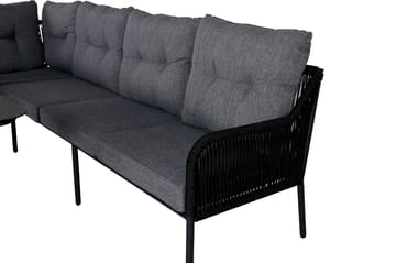 Berlin HörnLoungegrupp Utomhus Svart/Grå - Venture Home - Utemöbler & utemiljö - Loungemöbler - Loungeset & loungegrupp