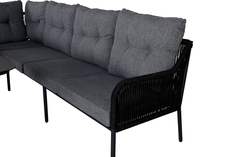 Berlin HörnLoungegrupp Utomhus Svart/Grå - Venture Home - Utemöbler & utemiljö - Loungemöbler - Loungeset & loungegrupp