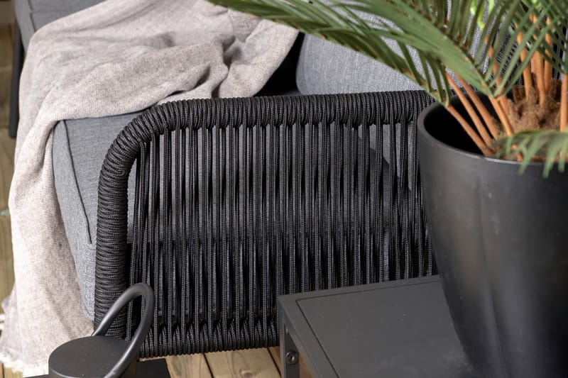 Berlin HörnLoungegrupp Utomhus Svart/Grå - Venture Home - Utemöbler & utemiljö - Loungemöbler - Loungeset & loungegrupp