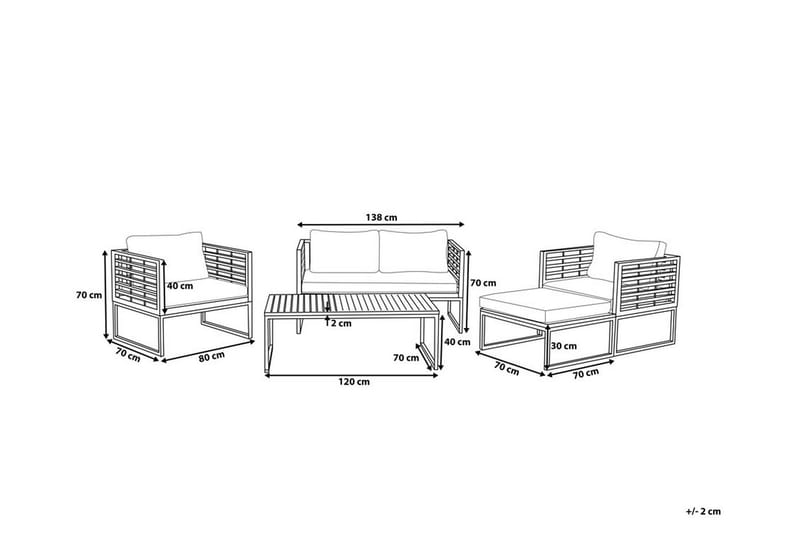 Bermuda Loungegrupp Utomhus - Natur/Vit - Utemöbler & utemiljö - Loungemöbler - Loungeset & loungegrupp