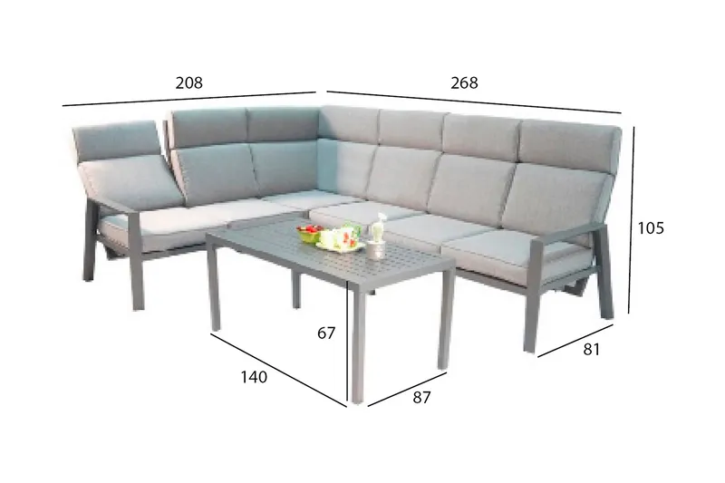 Casten Trädgårdset Mörkgrå - Utemöbler & utemiljö - Loungemöbler - Loungeset & loungegrupp