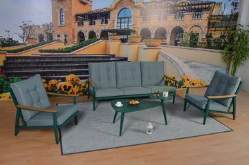 Cavine Utesoffagrup Grön - Utemöbler & utemiljö - Loungemöbler - Loungeset & loungegrupp