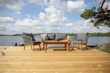 Chania Loungegrupp Utomhus - Grå - Utemöbler & utemiljö - Loungemöbler - Loungeset & loungegrupp