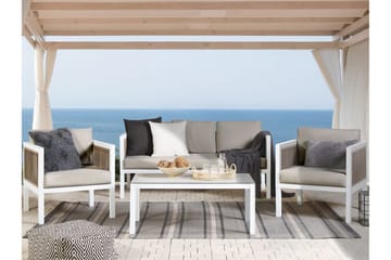 Columbero Loungegrupp Utomhus 5-sits - Vit/Brun - Utemöbler & utemiljö - Loungemöbler - Loungeset & loungegrupp