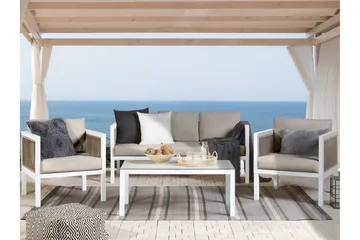 Columbero Loungegrupp Utomhus 5-sits - Vit/Brun - Utemöbler & utemiljö - Loungemöbler - Loungeset & loungegrupp