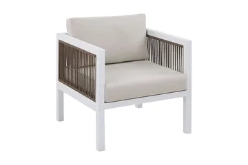 Columbero Loungegrupp Utomhus 5-sits - Vit/Brun - Utemöbler & utemiljö - Loungemöbler - Loungeset & loungegrupp