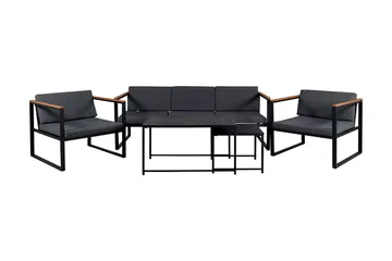 Dakar Loungegrupp Utomhus - Svart - Utemöbler & utemiljö - Loungemöbler - Loungeset & loungegrupp
