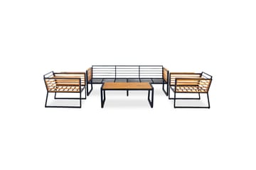 Duvholmen Loungegrupp Utomhus 5-sits Brun - Lyfco - Utemöbler & utemiljö - Loungemöbler - Loungeset & loungegrupp