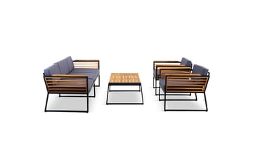 Duvholmen Loungegrupp Utomhus 5-sits Brun - Lyfco - Utemöbler & utemiljö - Loungemöbler - Loungeset & loungegrupp