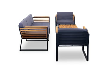 Duvholmen Loungegrupp Utomhus 5-sits Brun - Lyfco - Utemöbler & utemiljö - Loungemöbler - Loungeset & loungegrupp