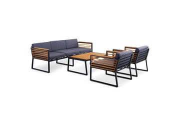 Duvholmen Loungegrupp Utomhus 5-sits Brun - Lyfco - Utemöbler & utemiljö - Loungemöbler - Loungeset & loungegrupp