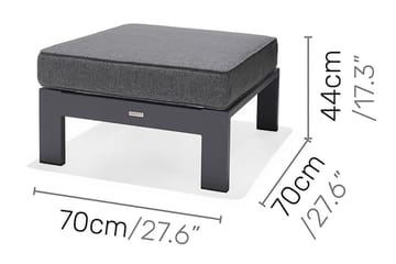 Fåtölj Palau med Fotpall - Grå - Utemöbler & utemiljö - Loungemöbler - Loungeset & loungegrupp
