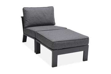Fåtölj Palau med Fotpall - Grå - Utemöbler & utemiljö - Loungemöbler - Loungeset & loungegrupp