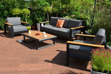 Felino Utesoffagrup Svart - Utemöbler & utemiljö - Loungemöbler - Loungeset & loungegrupp