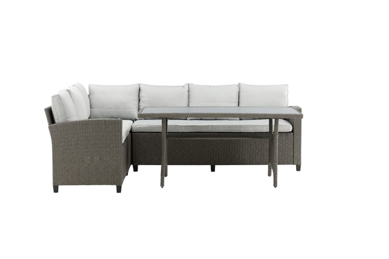 Hörnsoffa Brentwood 5-sits Grå - Loungeset & loungegrupp - Soffgrupp utomhus
