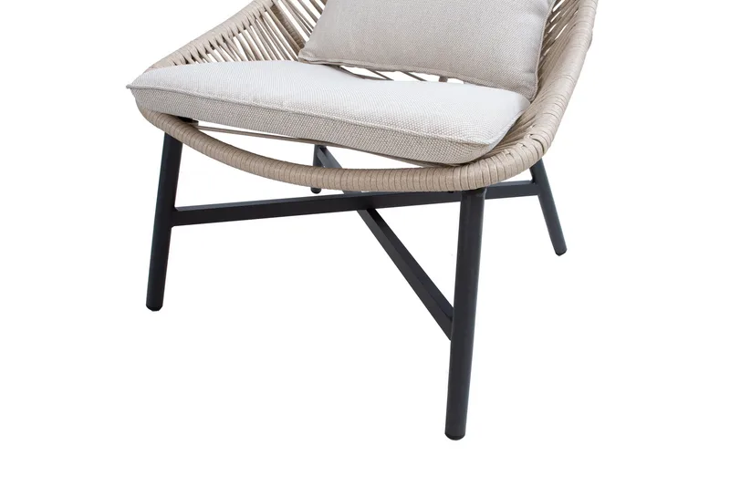 Helsinki Soffgrupp Utomhus - Natur/Svart - Utemöbler & utemiljö - Loungemöbler - Loungeset & loungegrupp
