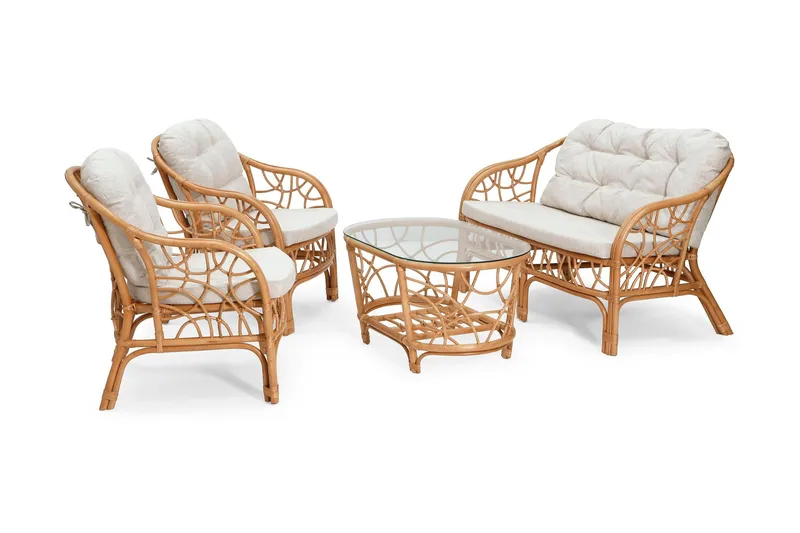 Hillerstorp Fårö Soffgrupp Utomhus 4-sits, Svartvit