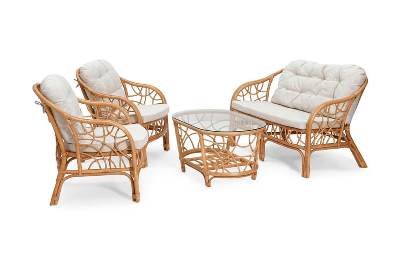 Hillerstorp Fårö Soffgrupp Utomhus 4-sits, Svartvit