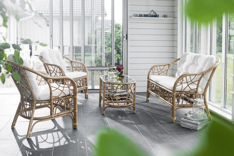 Hillerstorp Fårö Soffgrupp Utomhus 4-sits - Svartvit - Utemöbler & utemiljö - Loungemöbler - Loungeset & loungegrupp