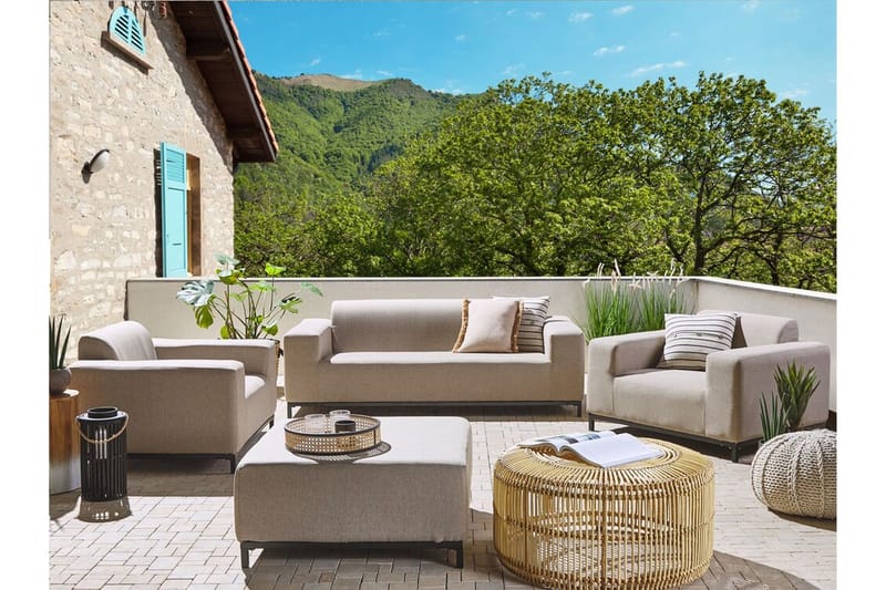 Hughen Loungegrupp Utomhus 5-sits - Beige/Svart - Utemöbler & utemiljö - Loungemöbler - Loungeset & loungegrupp