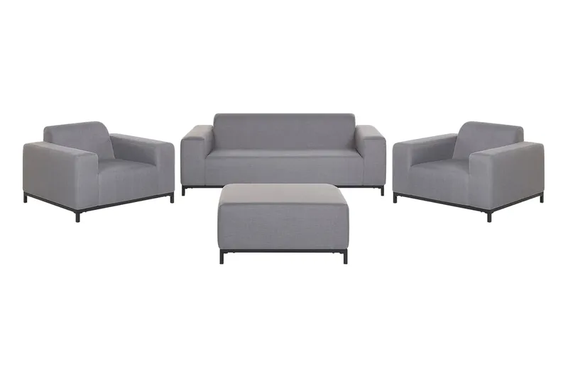 Hughen Loungegrupp Utomhus 5-sits, Grå/Svart