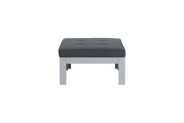 Husarn Fotpall med Dyna – Träpall Utomhus - Grå / Grå dyna - Utemöbler & utemiljö - Loungemöbler - Loungeset & loungegrupp
