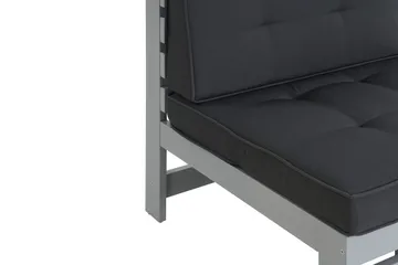 Husarn Mittmodul Utomhus - Mittendel i Trä för Uteplats - Grå / Svarta dynor - Utemöbler & utemiljö - Loungemöbler - Loungeset & loungegrupp